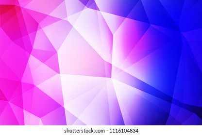 Light Pink, Blue vector polygon abstract layout. Creative geometric illustration in Origami style with gradient. Brand new style for your business design.