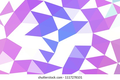 Light Pink, Blue vector polygon abstract polygon abstract. Creative geometric illustration in Origami style with gradient. The template can be used as a background for cell phones.