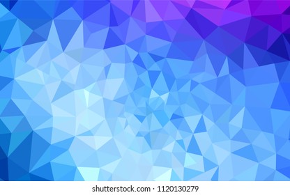 Light Pink, Blue vector polygon abstract layout. Shining colorful illustration with triangles. Brand new design for your business.