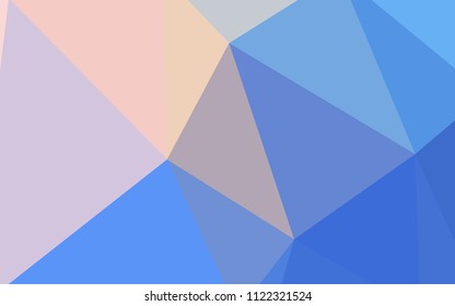 Light Pink, Blue vector polygon abstract background. Creative geometric illustration in Origami style with gradient. Best triangular design for your business.