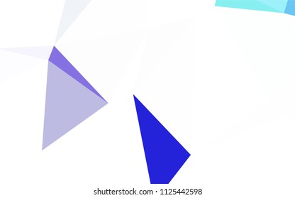Light Pink, Blue vector polygon abstract layout. A sample with polygonal shapes. Template for cell phone's backgrounds.