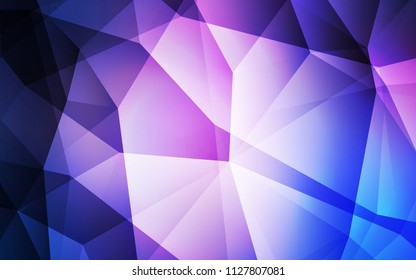 Light Pink, Blue vector polygon abstract backdrop. Colorful abstract illustration with triangles. A completely new design for your leaflet.