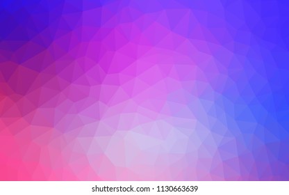 Light Pink, Blue vector polygon abstract background. A sample with polygonal shapes. Template for cell phone's backgrounds.