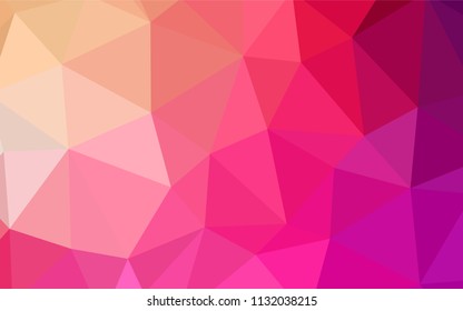 Light Pink, Blue vector polygon abstract backdrop. Elegant bright polygonal illustration with gradient. Brand new design for your business.