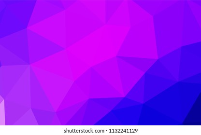 Light Pink, Blue vector polygon abstract background. Glitter abstract illustration with an elegant triangles. Template for cell phone's backgrounds.