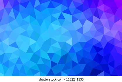 Light Pink, Blue vector polygon abstract layout. Elegant bright polygonal illustration with gradient. A completely new design for your leaflet.