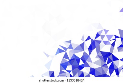 Light Pink, Blue vector polygon abstract layout. Shining polygonal illustration, which consist of triangles. A new texture for your web site.
