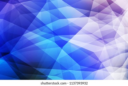 Light Pink, Blue vector polygon abstract layout. Colorful abstract illustration with triangles. Completely new template for your banner.