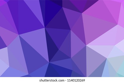 Light Pink, Blue vector polygon abstract backdrop. Shining polygonal illustration, which consist of triangles. Template for cell phone's backgrounds.