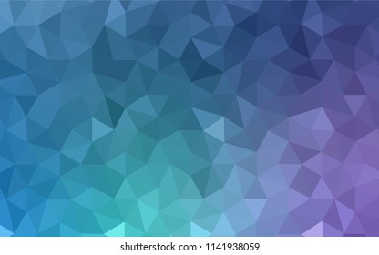 Light Pink, Blue vector polygon abstract background. Glitter abstract illustration with an elegant triangles. Best triangular design for your business.