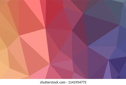 Light Pink, Blue vector polygon abstract backdrop. Glitter abstract illustration with an elegant triangles. A completely new design for your leaflet.
