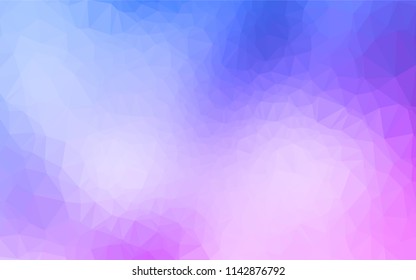 Light Pink, Blue vector polygon abstract backdrop. Shining illustration, which consist of triangles. Brand new style for your business design.