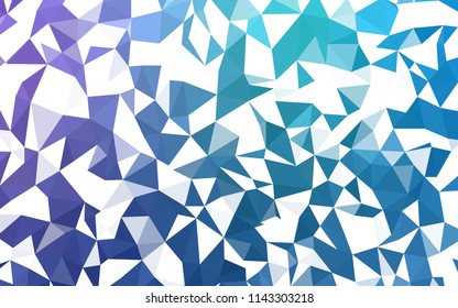 Light Pink, Blue vector polygon abstract layout. Elegant bright polygonal illustration with gradient. A new texture for your web site.