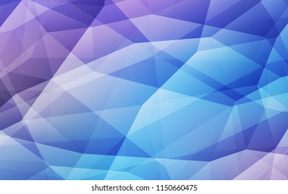 Light Pink, Blue vector polygon abstract layout. Creative geometric illustration in Origami style with gradient. Best triangular design for your business.
