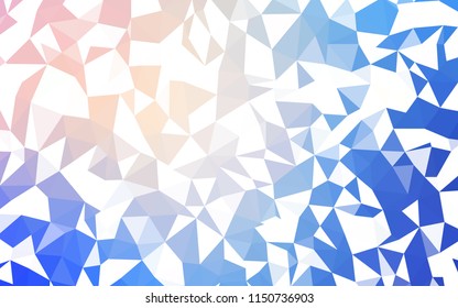 Light Pink, Blue vector polygon abstract backdrop. Elegant bright polygonal illustration with gradient. Template for cell phone's backgrounds.