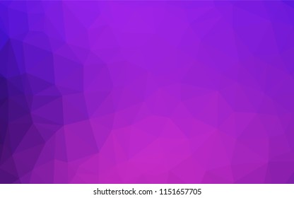 Light Pink, Blue vector polygon abstract background. Triangular geometric sample with gradient.  A completely new template for your business design.