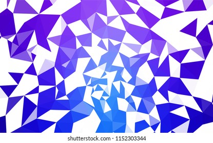 Light Pink, Blue vector polygon abstract backdrop. Creative geometric illustration in Origami style with gradient. Triangular pattern for your design.