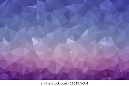 Light Pink, Blue vector polygon abstract backdrop. Polygonal abstract illustration with gradient. Textured pattern for your backgrounds.