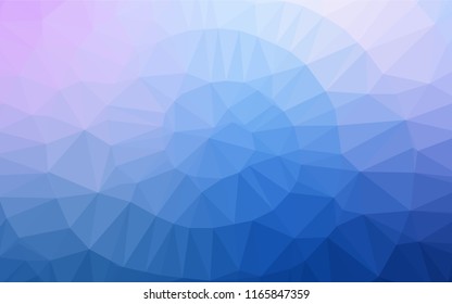 Light Pink, Blue vector polygon abstract layout. Glitter abstract illustration with an elegant design. The template can be used as a background for cell phones.
