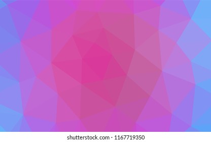 Light Pink, Blue vector polygon abstract backdrop. A vague abstract illustration with gradient. Brand new design for your business.