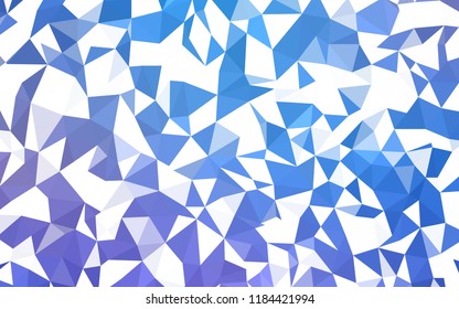 Light Pink, Blue vector polygon abstract layout. Glitter abstract illustration with an elegant triangles. Best triangular design for your business.