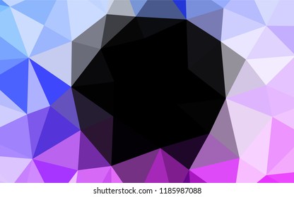 Light Pink, Blue vector polygon abstract layout. Triangular geometric sample with gradient.  The elegant pattern can be used as part of a brand book.
