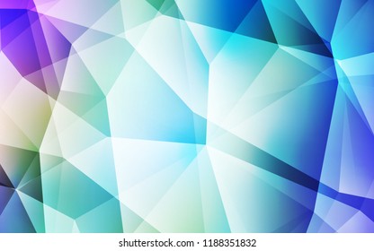 Light Pink, Blue vector polygon abstract backdrop. Polygonal abstract illustration with gradient. A new texture for your web site.