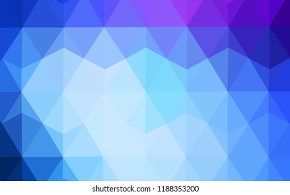 Light Pink, Blue vector polygon abstract background. Polygonal abstract illustration with gradient. Polygonal design for your web site.