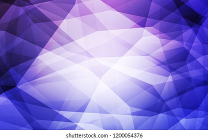 Light Pink, Blue vector polygon abstract layout. A sample with polygonal shapes. A new texture for your web site.