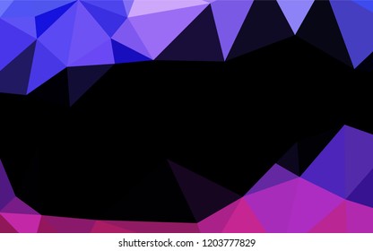 Light Pink, Blue vector polygon abstract background. Colorful illustration in abstract style with gradient. Triangular pattern for your business design.