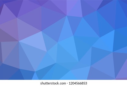 Light Pink, Blue vector polygon abstract backdrop. A sample with polygonal shapes. Triangular pattern for your design.