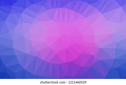 Light Pink, Blue vector polygon abstract layout. Creative illustration in halftone style with gradient. A completely new template for your business design.