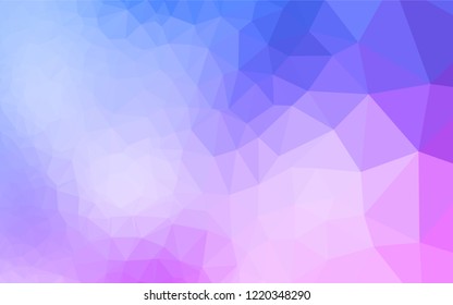 Light Pink, Blue vector polygon abstract background. Shining colored illustration in a Brand new style. The elegant pattern can be used as part of a brand book.