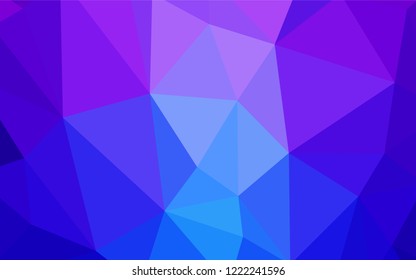 Light Pink, Blue vector polygon abstract backdrop. Shining colorful illustration with triangles. A new texture for your web site.