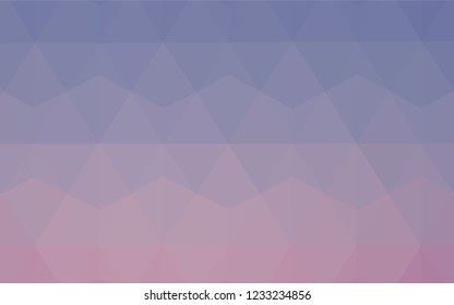 Light Pink, Blue vector polygon abstract layout. Colorful abstract illustration with triangles. Textured pattern for your backgrounds.
