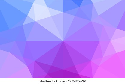 Light Pink, Blue vector polygon abstract backdrop. Modern geometrical abstract illustration with gradient. The template can be used as a background for cell phones.