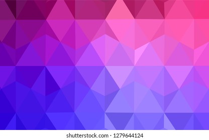 Light Pink, Blue vector polygon abstract background. Geometric illustration in Origami style with gradient.  New template for your brand book.