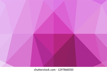 Light Pink, Blue vector polygon abstract backdrop. Colorful abstract illustration with gradient. The best triangular design for your business.