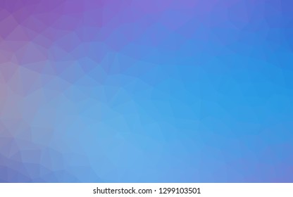 Light Pink, Blue vector polygon abstract background. Polygonal abstract illustration with gradient. Polygonal design for your web site.
