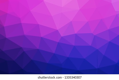 Light Pink, Blue vector polygon abstract background. An elegant bright illustration with gradient. The best triangular design for your business.