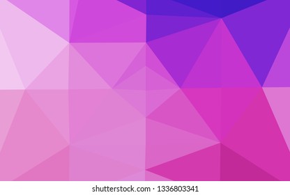 Light Pink, Blue vector polygon abstract background. A sample with polygonal shapes. Completely new template for your business design.