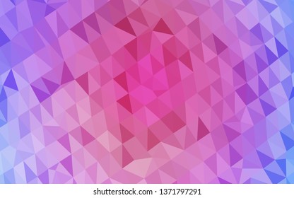 Light Pink, Blue vector polygon abstract background. Colorful illustration in Origami style with gradient.  Brand new design for your business.