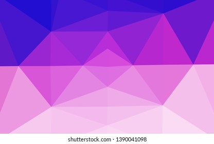 Light Pink, Blue vector polygon abstract background. An elegant bright illustration with gradient. Polygonal design for your web site.