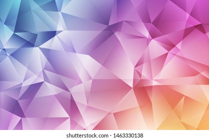 Light Pink, Blue vector polygon abstract layout. Colorful abstract illustration with triangles. Completely new template for your banner.