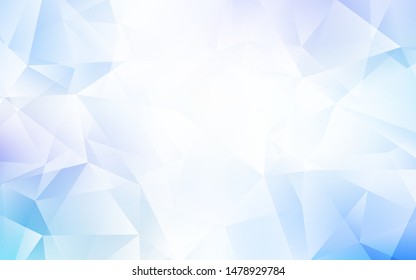 Light Pink, Blue vector polygon abstract backdrop. Colorful illustration in polygonal style with gradient. Template for cell phone's backgrounds.