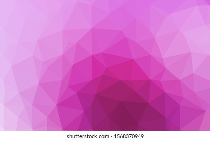 Light Pink, Blue vector polygon abstract background. Triangular geometric sample with gradient.  Polygonal design for your web site.