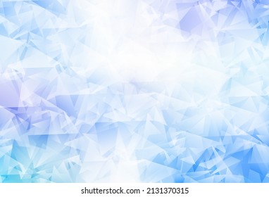Fondo abstracto de polígono de vector azul rosa claro. Muestra geométrica triangular con gradiente.  Nuevo estilo para su diseño de negocio.