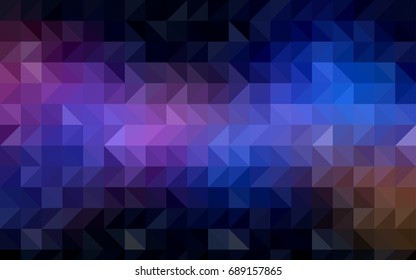 Light Pink, Blue vector polygon abstract template. Shining illustration, which consist of triangles. A completely new design for your business.