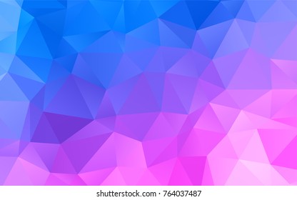 Light Pink, Blue vector polygon abstract pattern. Geometric illustration in Origami style with gradient.  The elegant pattern can be used as part of a brand book.