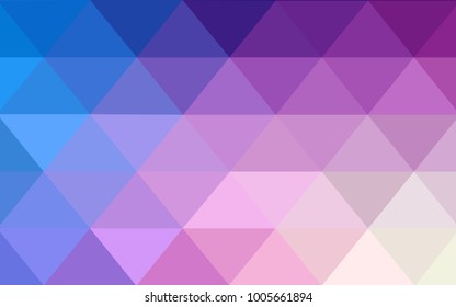 Light Pink, Blue vector polygonal illustration, which consist of triangles. Triangular design for your business. Creative geometric background in Origami style with gradient